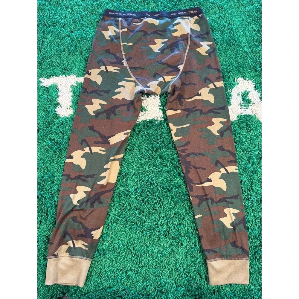Brixton Thermal Base Layer Mens Large Camo Excellent All Terrain Long Johns
